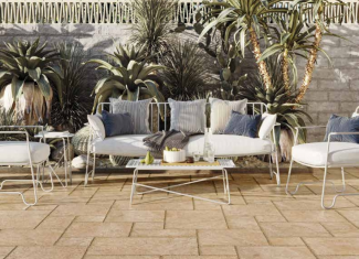 Carrelage effet travertin beige – 44 x 66 cm – Modular Denali