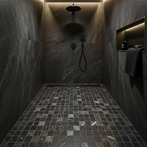 Carrelage mosaïque effet pierre noir – 30×30 – Pulse black | TACO 5