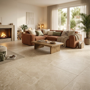Carrelage effet pierre beige – 60×120 – Pulse cream