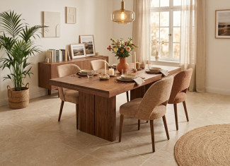Carrelage effet pierre beige – 60×60 – Pulse cream