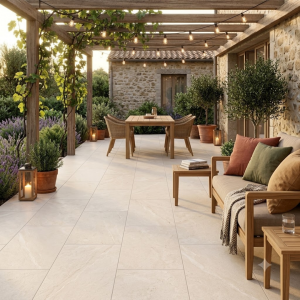 Carrelage effet pierre ivoire - 60x120 - Ribera Marfil