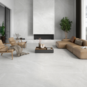 Carrelage effet pierre blanche - 100x100 - Halley White