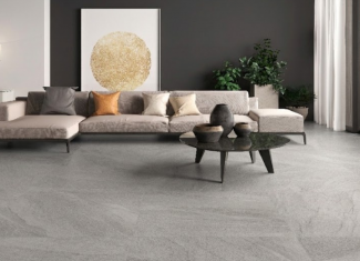 Carrelage effet pierre grise – 100×100 – Halley Silver