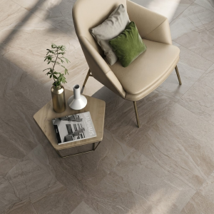 Carrelage effet pierre marron - 60x60 - Halley Mud