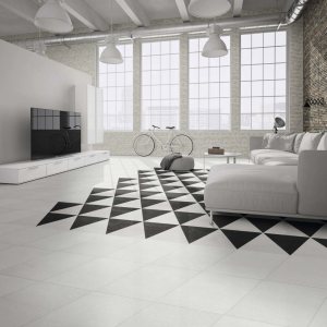 Carrelage effet ciment blanc - 70x40 - Diamond City White