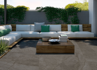 Carrelage extérieur effet pierre argent 20 mm – 100×100 – Halley Argent