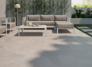 Carrelage extérieur effet pierre clair 20 mm – 100×100 – Halley Light