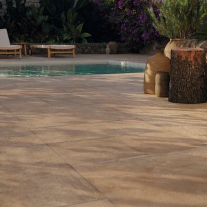 Carrelage multiform aspect terre cuite ocre - Manises Siena - Grespania