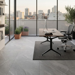 Carrelage effet pierre grise - 60x90 - Halley Silver