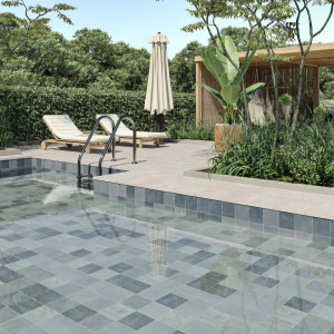 Carrelage effet pierre de bali bleu - 33x33 - Bali Azul