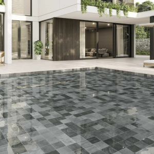 Carrelage effet pierre de bali grise - 33x33 - Bali Antracita