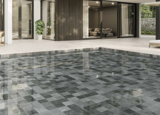 Carrelage effet pierre de bali grise – 33×33 – Bali Antracita