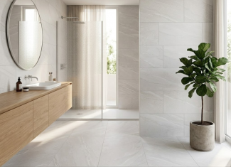 Carrelage effet pierre blanche – 60×90 – Halley White