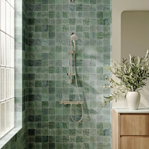 Carrelage effet pierre de bali verte - 10 x 20 - Emerald