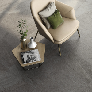 Carrelage effet pierre grise - 60x60 - Halley Silver