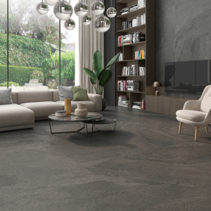 Carrelage effet pierre argent - 100x100 - Halley Argent