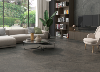 Carrelage effet pierre argent – 100×100 – Halley Argent