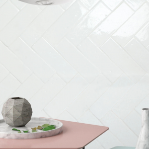 Carrelage effet zellige blanc - 6 x 20 - Prima White