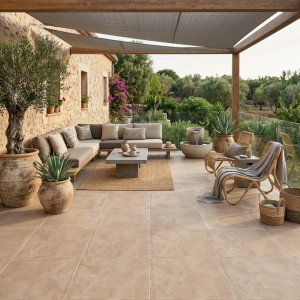 Carrelage aspect terre cuite gris argile - 60x60 - Manises Arcilla