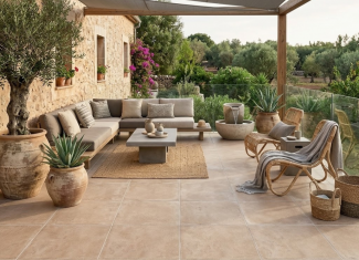 Carrelage aspect terre cuite gris argile – 60×60 – Manises Arcilla