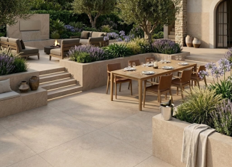 Carrelage effet pierre brune – 120×120 – Ribera Moka