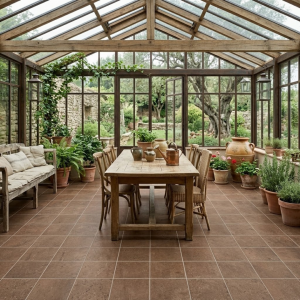 Carrelage effet terre cuite rouge traditionnel - 30x30 - Manises Terracota - Grespania