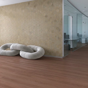 Carrelage hexagonal imitation terre cuite taupe - 15x17 - Physis Chipper
