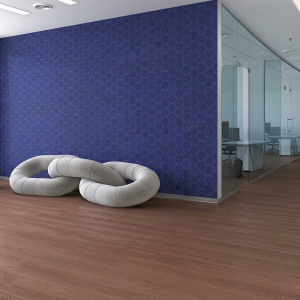 Carrelage hexagonal effet terre cuite bleu - 15x17 - Figuli Blue