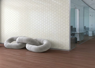 Carrelage hexagonal effet terre cuite blanc nacré – 15×17 – Figuli Pearl