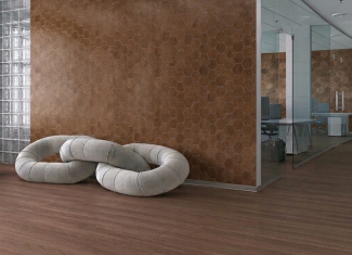Carrelage hexagonal imitation terre cuite brun rustique – 15×17 – Physis Bold