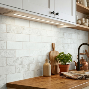 Faience murale effet pierre blanche - 10x30 - Yukatan Blanco