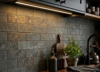 Faience murale effet pierre de bali verte – 10×30 – Yukatan Verde