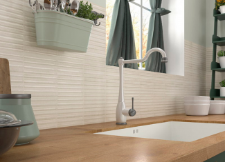 Carrelage mural effet kit kat brillant blanc – 6×12 – Etna Blanco