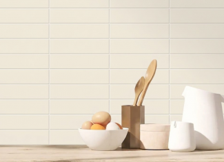 Faïence murale mate blanc crème – 5×20 – Blank Canvas Flat