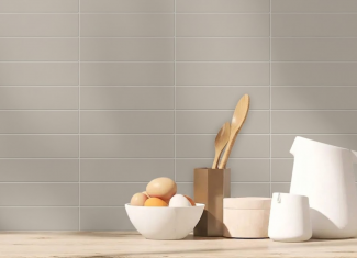 Faïence murale mate gris beige – 5×20 – Rustic Greige Flat
