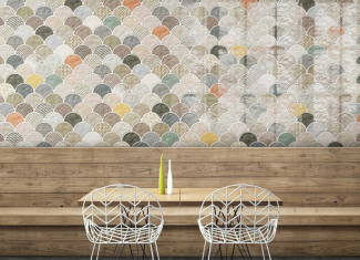 Carrelage écaille de poisson patchwork brillant – 30,7×30,7 – Gloss Patchwork