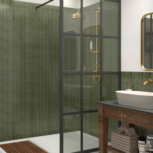 Carrelage mural effet kit kat vert brillant - 6x12 - Verde