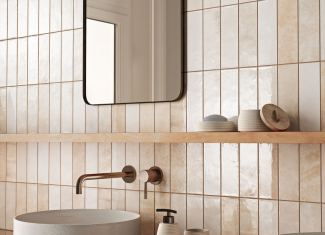 Faïence effet zellige brillant beige – 6,5×20 – Beige