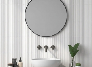 Faïence murale mate texturée blanc – 5×20 – Polar White Stripes