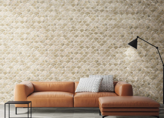 Carrelage écaille de poisson effet pierre blanche – 30,7×30,7 – Stone White