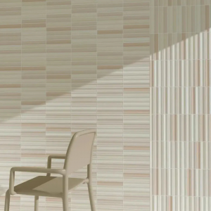 Carrelage mural effet cannelé pêche - 11,5x23 - Golden Peach