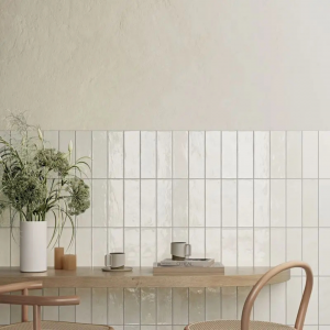 Faïence effet zellige brillant blanc - 6,5x20 - Soft