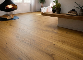Carrelage imitation parquet miel – 26×160 cm – Iroko