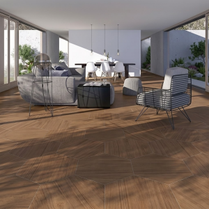 Carrelage hexagonal effet bois naturel - 51,9x59,9 - Natural