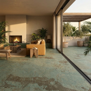 Carrelage effet pierre de bali verte – 60x60 – Yukatan Verde
