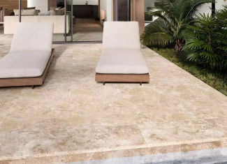 Carrelage effet pierre travertin beige – 60×120 – Antalya
