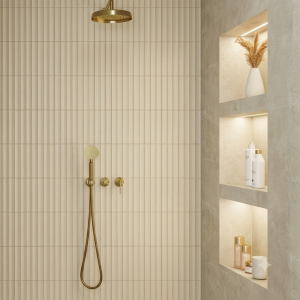 Carrelage cannelé gris - 11,5×23 - Dove