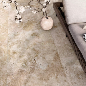 Carrelage effet pierre travertin beige - 40x60 - Antalya