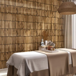 Carrelage mural cannelé brillant marron noyer - 11,5x23 - Wallnut