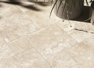 Carrelage opus romain effet pierre ivoire – Modular Houston